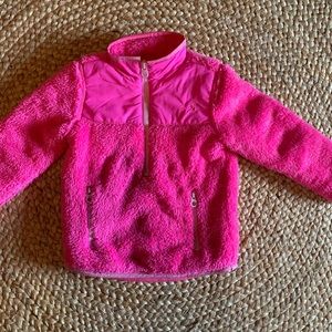 NWOT Joules Elena Fuzzy Pink 1/4 Zip Pullover Jacket Sz 3 yrs